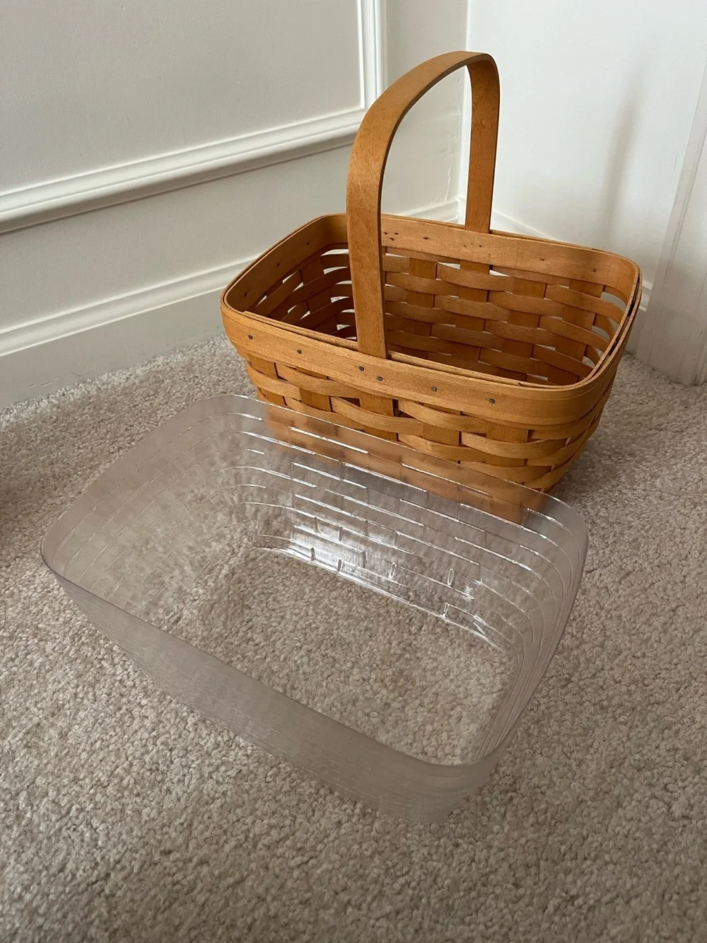 Lot of 3 Longaberger baskets from late 1990s to early 2000s.